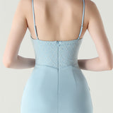 Mermaid Spaghetti Straps Beading Prom Dress