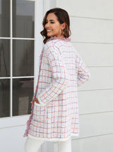 Knitwear Cardigan Tassel Color Coat