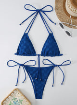 Sexy Split Long Rope Triangle Bikini