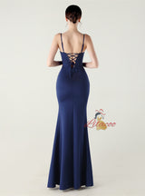 Mermaid Spaghetti Straps Split Prom Dress