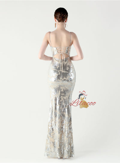 Sexy Mermaid Spaghetti Straps Prom Dress