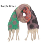 Thickened Thick Tassel Jacquard Large Polka Dot Scarf