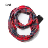 Thickened Pullover Plaid Zipper Pocket Scarf