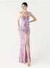 Mermaid Sequins Strapless Beading Split Prom Dress