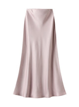 Acetic Satin Long Slim Skinny Skirt