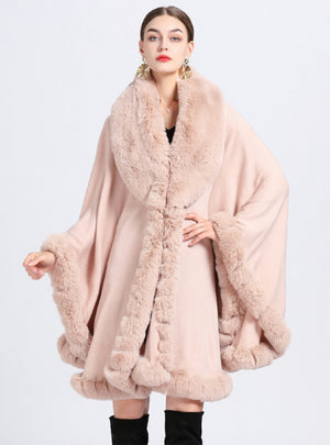 Woman Cape Size Knitted Cardigan Loose Coat