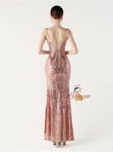 Mermaid Spaghetti Straps Split prom Dress