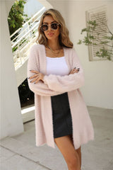 Loose Cardigan Solid Color Knitted Jacket