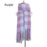 Fringed Green and Black Plaid Scarf