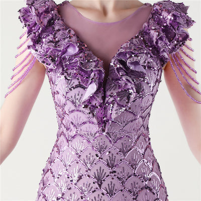 Mermaid Sequins Beading Prom Dress