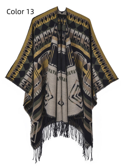 Bohemian Thickened Dual-purpose Scarf Cloak