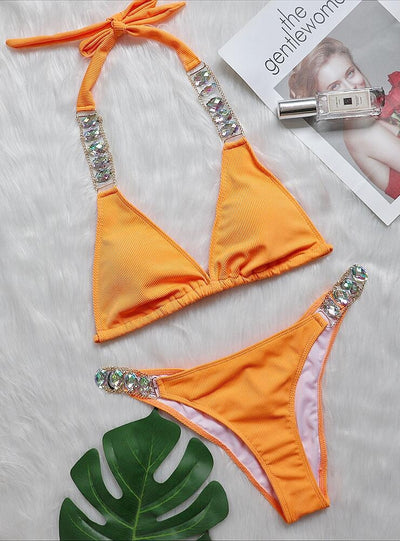 Split Strap Diamond Swimsuit