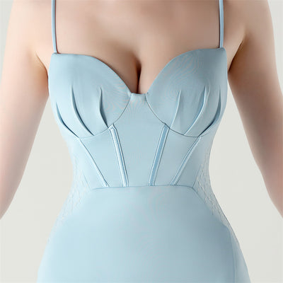 Mermaid Spaghetti Straps Beading Prom Dress