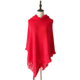 Knitted Shawl Hooded Pullover Cloak