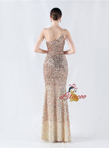 Mermaid Spaghetti Straps Beading Prom Dress