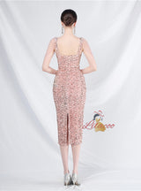 Mermaid Sequins Straps Beading Prom Dress