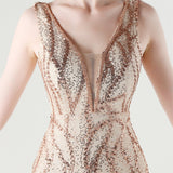 Sexy Sequins V-neck Prom Dress