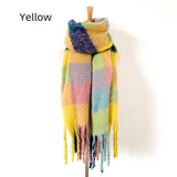 Women Fringed Thick Scarf Shawl