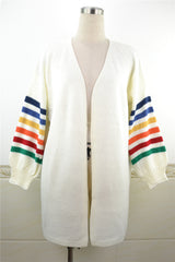 Spliced Loose Sweater Coat