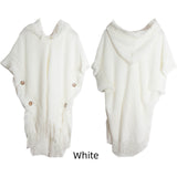 Autumn and Winter Button Hooded Cloak Shawl