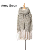 Thick Tassel Color Matching Thick Scarf