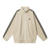 Women Retro Zipper Loose Coat