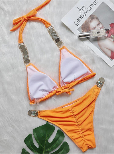 Split Strap Diamond Swimsuit