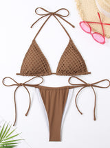 Sexy Thong Fishing Net Bikini Swimsuit