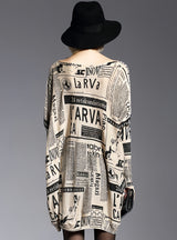 Loose-fitting Medium to Long Printed Sweater