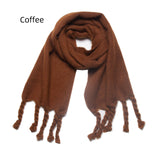 Autumn and Winter Knotted Thick Braid Tassel Scarf