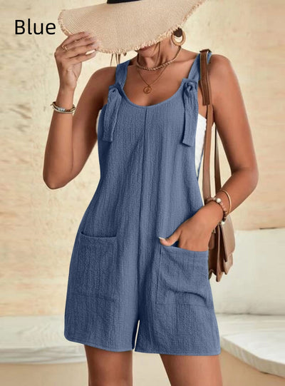 Casual Fashion Suspenders Shorts Jumpsuit