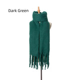 Thick Tassel Solid Color Thick Scarf