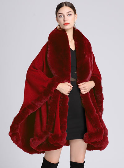 Woman Cape Size Knitted Cardigan Loose Coat