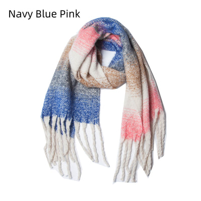 Thick Tassel Gradient Scarf Shawl