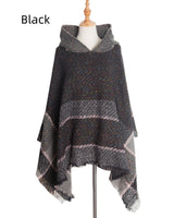Fishbone Shawl Hooded Cape Cloak