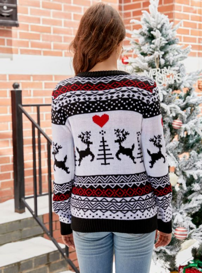 Women Winter Elk Christmas Sweater