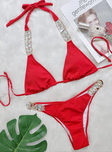 Split Strap Diamond Swimsuit