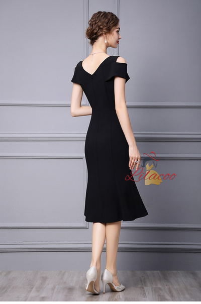 Burgundy V-neck Beading Mother Of The Bride Dress