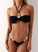 Luxury Crystal Diamond Chain Swimsuit
