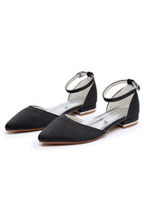 Flat-heeled Pointed Low-heeled Satin Bridal Shoes