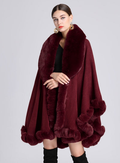 Woman Cape Size Knitted Cardigan Loose Coat