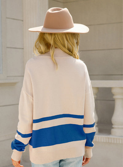 Long Sleeve Zipper Up Sweater