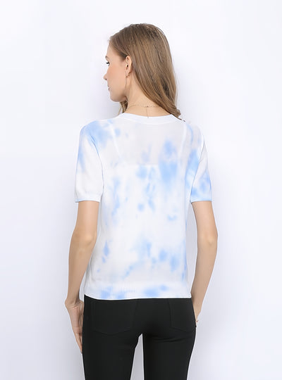 Tie-dyed Loose Short-sleeved Round Neck T-shirt
