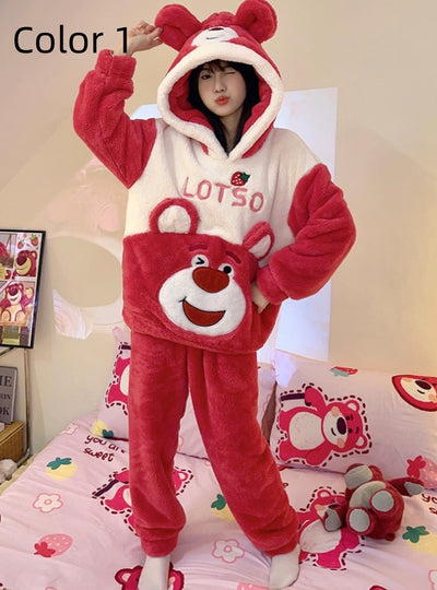 Thick Flannel Cartoon Home Service Suit