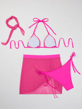 Sexy Mesh Split Bikini Set