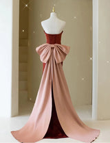 Mermaid Strapless Pleats Prom Dress