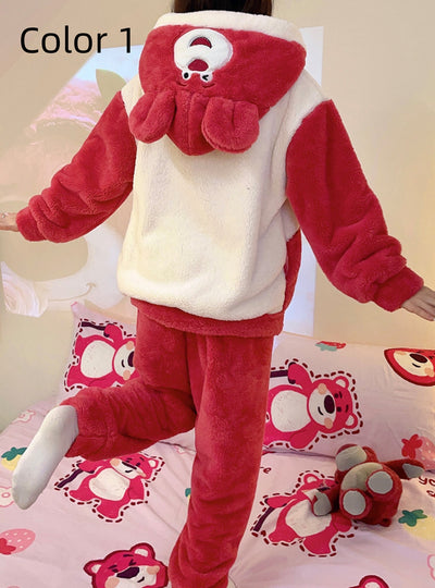 Thick Flannel Cartoon Home Service Suit