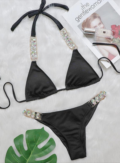 Split Strap Diamond Swimsuit