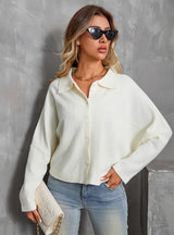 Bat Sleeve Casual Loose Sweater Coat