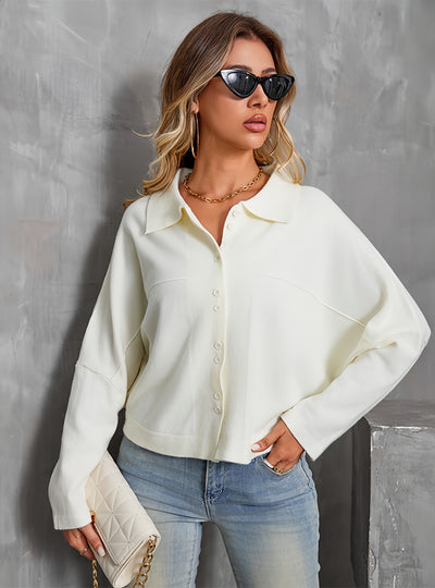 Bat Sleeve Casual Loose Sweater Coat